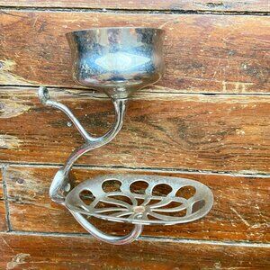 Antique SAN-O~LA Nickel Plated Soap and Cup Wall Mount Holder Art Brass Company